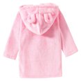 thumbnail image 2 of Boys Girls Robe Flannel Hooded Bathrobe with Belt Toddler Robes Soft Pajamas Unisex Dressing Gown 2-7T, 2 of 9