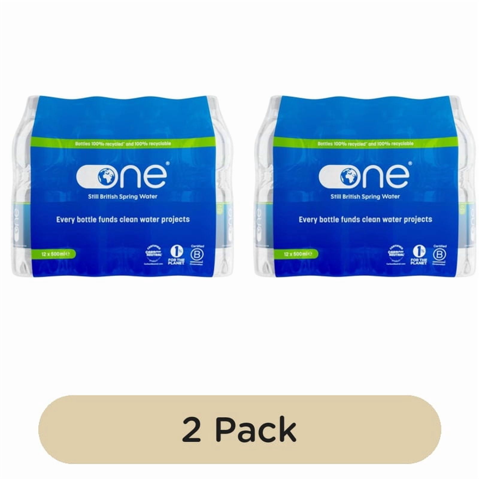 One Water Still Spring Water 12 x 500ml, British Import (Pack of 2)