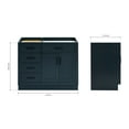 thumbnail image 3 of Ariel Hepburn 42 In. Right Offset Single Sink Base Cabinet In Midnight Blue, 3 of 10