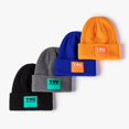 thumbnail image 4 of Letter Stitching Baotou Cold Hat Tide Winter Outdoor Warm Knitted Hat Women's Autumn Men's Beanie Hat, 4 of 5