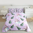 thumbnail image 2 of Feelyou Teens Winter Snowman Queen Comforter Set, Dreamy Fairy Tale Bedding Sets, Christmas Dots Tree Reversible Bedding Comforter Set, Breathable Home Decor, 3-Piece, 2 of 8