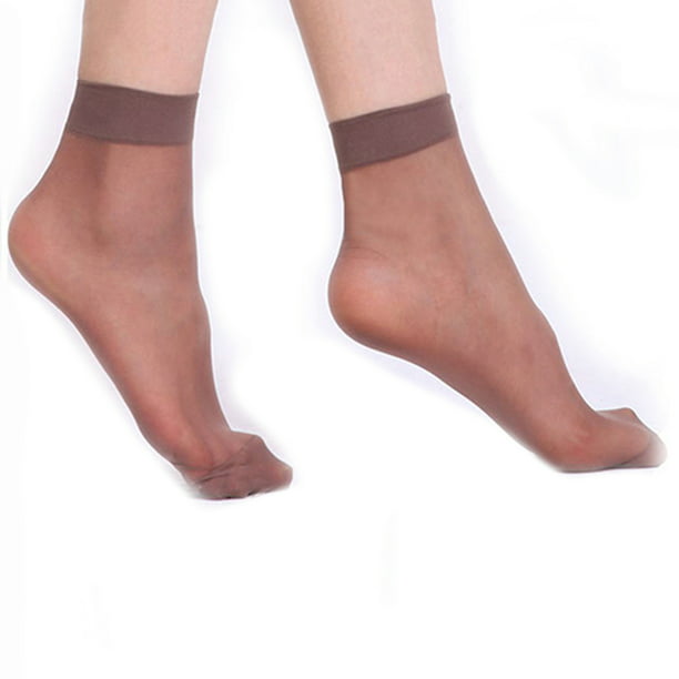 Koszal 10 Pairs Women Socks Breathable Elastic Stockings Short Stretchy  Sexy Socks for Daily Life
