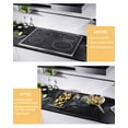 thumbnail image 3 of nqOlkjepod Large Induction Cooktop Protector Mat 36"x21", Cute Dog Stove Top Covers for Electric Stove, Black Pet Retro Picture Decorative Stove Burner Cover Mats, Glass Top Stove Cover, 3 of 8