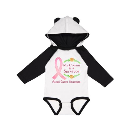 

Inktastic My Cousin is a Survivor Breast Cancer Awareness Gift Baby Boy or Baby Girl Long Sleeve Bodysuit