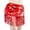 Red, variant on Xfvqtps Woman Sequin Dance Skirt Tassel Square Belt Belly Dancing Waist Towel Waist Chain Hip Towel Performance Skirt Green