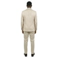 thumbnail image 4 of Men's Skinny Fit 3pc Floral Jacquard Tuxedo Suit Set, Satin Shawl Collar, 4 of 4