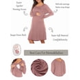 thumbnail image 3 of Weardear 3 in 1 Maternity Nursing Dresses Snap Down Back Labor and Delivery Gown Long Sleeve Breastfeeding Dress with Button, 3 of 6