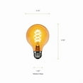 thumbnail image 4 of FABLE- Better Homes&Gardens G25 Vintage Led Globe Light Bulb,40W, Dimmable, Amber - 2Pk, 4 of 6