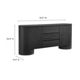 thumbnail image 3 of Modway Duval 71" Rounded Sideboard Storage Cabinet in Black, 3 of 11