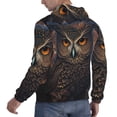 thumbnail image 6 of Wukai Classical Style Brown Owl Print Men Hoodies Fleece Sweatshirts Long Sleeve Sweaters Pullover Fall Outfits Winter Clothes-3X-Large, 6 of 7