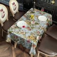 thumbnail image 4 of Pioneer Flower Floral Print Pattern Rectangle Tablecloth 60"x102",Waterproof Polyester Rectangle Table Cloth, Wipeable Spillproof Polyester Tablecloth for Dining, Camping, Indoor and Outdoor, 4 of 6
