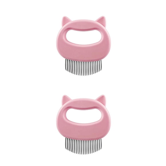 Peine para gatos Methold suministros de depilación en forma de concha mango adorable