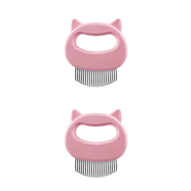Methold Suministros para mascotas, peine para gatos, depilación, cepillo para desprendimiento de pelo en forma de concha, mango Adorable, Type8 NO8