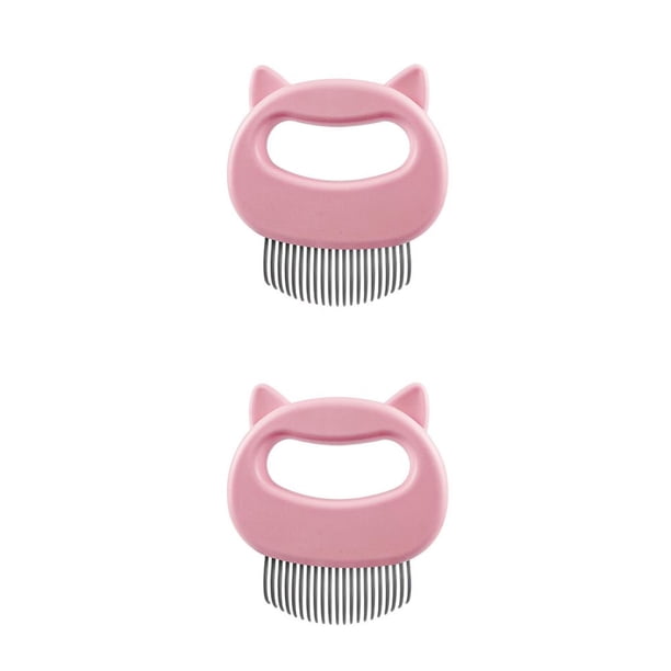 Peine para gatos Methold suministros de depilación en forma de concha mango adorable