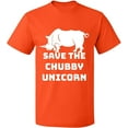 thumbnail image 2 of OXI T-Shirt - Save The Chubby Unicorn, Basic Casual T-Shirt for Men's and Women Fleece T-Shirt Short Sleeve - Orange 2X-Large, 2 of 3