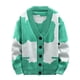 thumbnail image 1 of Suéter tipo cárdigan informal de punto cable con botones y cuello chal de manga larga para hombre de Umfun, color verde M, 1 of 5