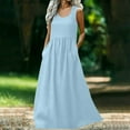 thumbnail image 2 of Horkkom Maxi Dress for Women Summer Sleeveless Flowy Linen Dress Casual Loose Long Dresses XL, 2 of 8