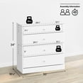 thumbnail image 6 of Prepac Astrid 4-Drawer Dresser, Crystal White, 6 of 11