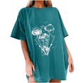 thumbnail image 1 of Blusa de manga corta de verano con estampado de sol y luna gótica vintage para mujer Pompotops hfajkhk140812, 1 of 7