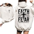 thumbnail image 5 of Faith Over Fear Christian Double Sided Hoodie – Cross & Psalm 56:3 Quote, Unisex Religious Pullover for Autumn Wear, Inspiring Faith-Based Streetwear, 5 of 7