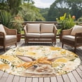 thumbnail image 4 of Easter Bunny Round Area Rug 7Ft Washable Circle Rugs for Dorm Laundry Room, Spring Yellow Floral Rabbit Scarf Botanical Non-Slip Carpet Floor Mats Indoor Outdoor Carpet Runner Aesthetic Home Decor, 4 of 8