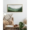 thumbnail image 5 of SHENIFY Fog Pine Green Tree Forest Canvas Wall Art Nordic Nature Modern Mountain Artwork Prints Decor 8x16in Natural Framed, 5 of 5