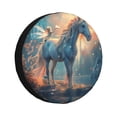 thumbnail image 1 of Balery Forest Lake White Horse Cubiertas para Neumáticos - Protector Resistente para Neumáticos de Camioneta, SUV, Remolque, Camper y RV-16 inch, 1 of 6