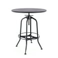 thumbnail image 2 of Toledo Black Adjustable Steel Bar Table 30 - 36 Inch, 2 of 5