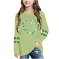 thumbnail image 1 of Blusas y camisas de manga larga con cuello redondo, moda del Día de San Patricio, blusa informal con estampado bonito de manga larga para niños y niñas., 1 of 5