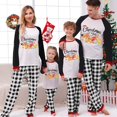 thumbnail image 3 of Pijamas familiares navideños a juego, conjuntos de pijamas a cuadros blancos y negros para mascotas, Navidad en julio, 3 of 4