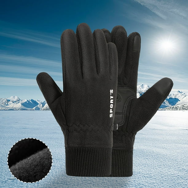 Guantes de Invierno para Ciclismo, Esquí y Actividades Al Aire Libre, Antideslizantes y Cálidos para Deportes con Pantalla Táctil.