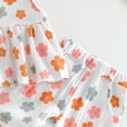thumbnail image 4 of Caqnni Toddler Girls 2Pcs Cute Flower Summer Outfits Set – Short Sleeve T-Shirt + Pants Gift Set Summer 2Pcs Gift Outfits Set 2Pcs Summer Playwear Beach Outfits 18-24 Months,White, 4 of 6
