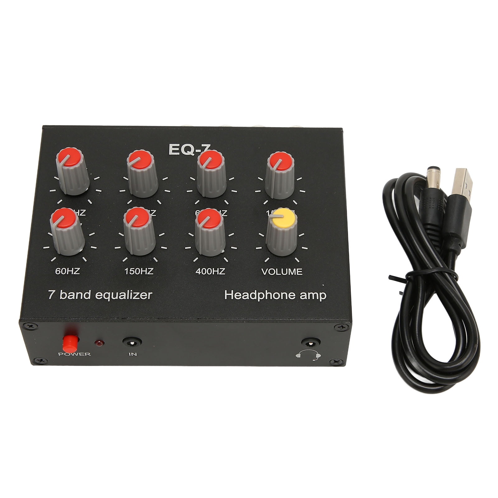 7 Band Sound Equalizer, Output Input High Bass Adjustment 7 Band