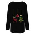thumbnail image 5 of Odbmxy Christmas Shirts for Women Long Sleeve Oversized Ladies Tops Party Casual Pullover Graphic Tops, 5 of 5
