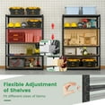 thumbnail image 6 of Costway 5 Tier Adjustable Garage Shelving Unit with 2200 lbs Max Load for Warehouse Black, 6 of 10