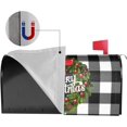 thumbnail image 5 of Merry Christmas Mailbox Covers Magnetic Christmas Outdoor Decorations Welcome Mailbox Wraps Buffalo Plaid Holly Wreath Post Letter Box Cover Garden Decor Standard Size 18" X 21", 5 of 6