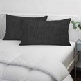 thumbnail image 4 of Black Burlap Texture Pillow Covers 16"x24", Farmhouse Vintage Black Soft Brushed Microfiber Breathable Throw Pillow Covers, Decorative Pillowcase with Zipper for Couch Sofa Bedroom Living Room, 4 of 9