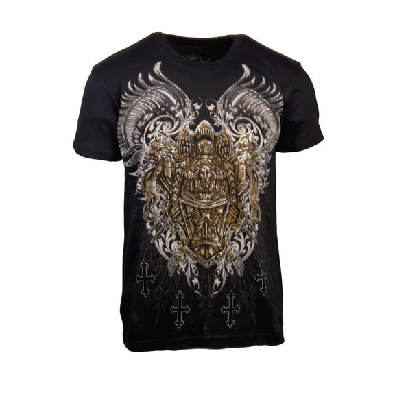 Warrior's Flight Men's Armor Winged Graphic T-Shirt Black X-Large