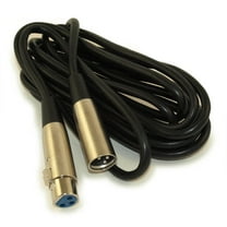My Cable Mart 6' XLR 3P Male to Female Durable Microphone Cables, Black