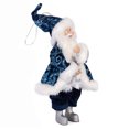 thumbnail image 2 of STP Goods Santa Claus Hanging Collectible Doll 9" (22 cm) Santa Claus Christmas Figurine Holiday Décor Xmas Hanging Decoration Xmas Figure Doll Decoration Xmas Tree Ornament, Blue White, 2 of 7