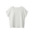 thumbnail image 4 of QSAWXQZ Women's 2 Piece Cotton Linen Outfit Set Short Sleeve Scoop Neck Pullover Top Wide Leg Pants with Pockets Summer Outerwear M, 4 of 9