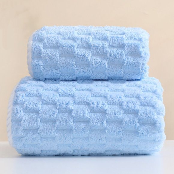 suxuMhao Coral Velvet Class A Cloud Quick Dry bath towels-Soft & Plush bath towel s,-Ultra Absorbent Bath bath towel for Personal Cleaning,Comfortable&soft, and skin friendly,blue