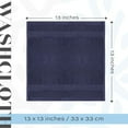 thumbnail image 4 of White Classic  Luxury Cotton Washcloth 13x13 - Set of 12 Navy, 4 of 5
