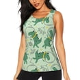 thumbnail image 2 of Picia Cute Dinosaurs in Space Pattern Women's Workout Tank Top,Breathable Activewear,Slim Fit Athletic Top,Versatile Workout Moisture-wicking top-, 2 of 9