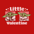 thumbnail image 2 of Junior's Star Wars: The Mandalorian Valentine's Day The Child Little Valentine Panels  Graphic Tee Red Small, 2 of 3