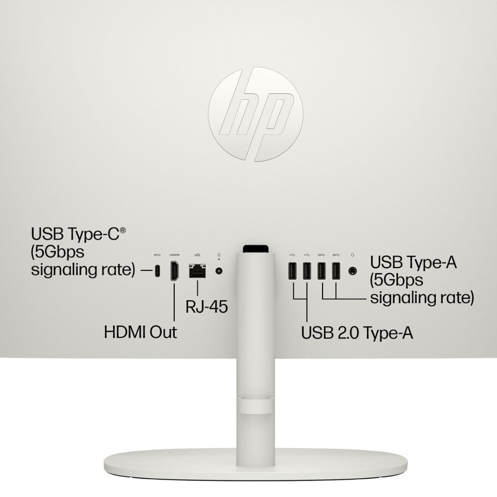 HP 21.5" All in One Desktop,1080p Full HD Display, Intel Celeron J4025 Processor, Intel UHD Graphics 600, 32GB DDR4 Memory, 2TB SSD, Windows 11 S, Anti-Glare Panel, White with 5AVE Mousepad