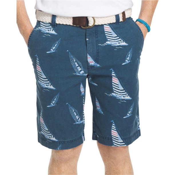 IZOD Bermudas informales para velero para hombre, azul, 36