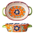 thumbnail image 1 of Vintage Flowers Pattern Ceramic Bakeware Casserole Dish Baking Pan Bakers Lasagna Pans Soup Bowl, 1 of 6