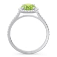 thumbnail image 4 of 2.15 Carat Shiny Oval Cut Peridot Gemstone & Natural Diamond Engagement Ring for Ladies 18K White Gold Size 4.5 by Diamond-Capitals, 4 of 7