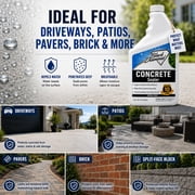 Black Diamond Stoneworks Concrete Sealer – Penetrating Water Repellent Sealer for Driveways, Patios, Pavers, Brick, Grout & Masonry – Indoor & Outdoor Protection (32oz)